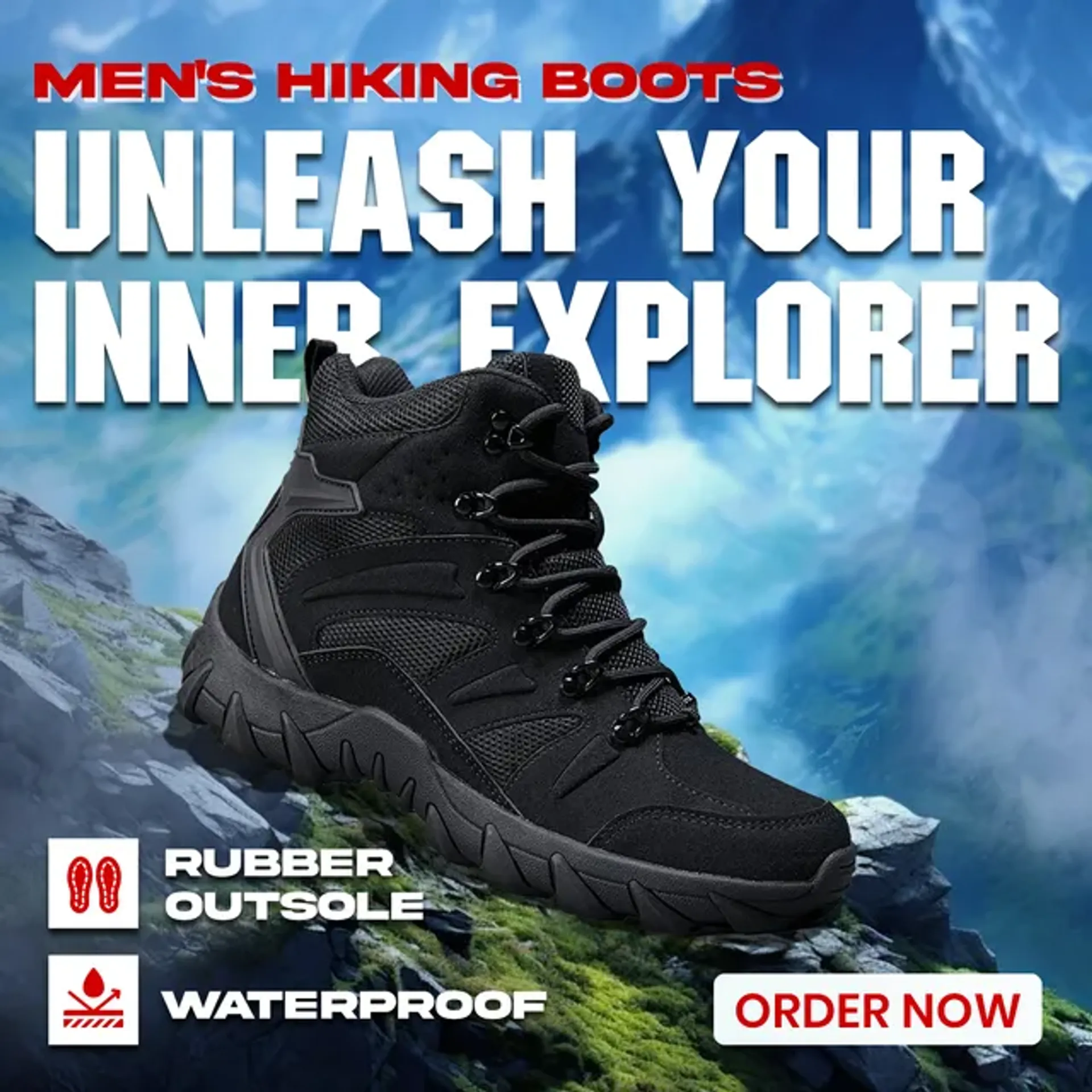 Flash sale 50% 🏆 Best-Selling Men’s Shoes - Men's Tactical Mid Top Hiking Boots